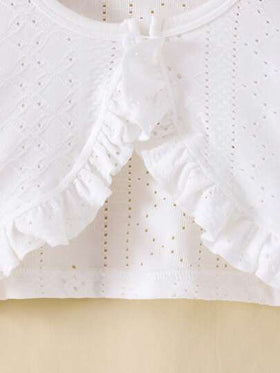 SHEIN Elladie kids جاكيت مريح من نسيج ناعم للفتيات الرضع، ربيعي وصيفي
