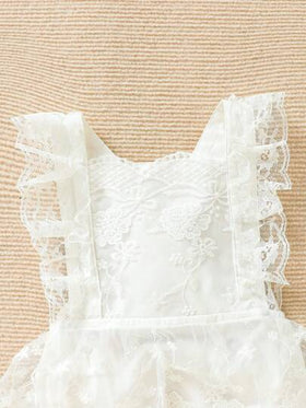 SHEIN Vintaside Kids فستان بلوزة جسم محبوكة مع تطريز للرضع من الإناث