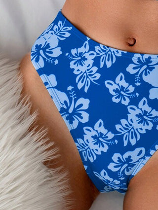 طقم تانكيني حريمي Swim Mod مجموعة تانكيني الصيفية سيداتية بطبعات زهور عشوائية وربطة عنق من الحبل للعودة للعطلة على الشاطئ