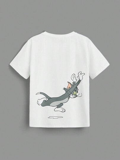 تيشيرتات بناتي TOM & JERRY X  تي شيرت برسومات كرتونية وأحرف من Tween Girl