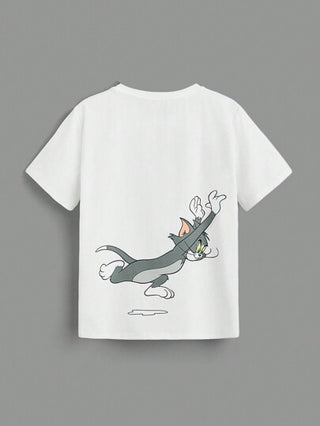 تيشيرتات بناتي TOM & JERRY X  تي شيرت برسومات كرتونية وأحرف من Tween Girl