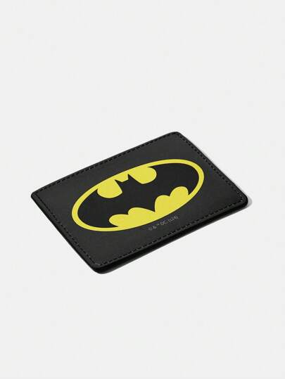 BATMAN X SHEIN محفظة صغيرة بطبعة خفاش الكرتون المطبوع عليها حامل البطاقات