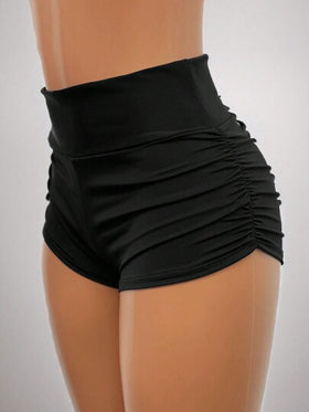 SHEIN EZwear شورت نسائي ضيق بلون سادة مجمع ، مناسب لممارسة رياضة الدراجات في فصل الصيف واليوغا الرياضية