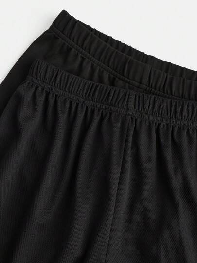 SHEIN طقم رياضي للأولاد بطبعة رياضية على رقبة دائرية وقميص قصير الأكمام مع شورت ومقسم مع قميص ضيق طويل الأكمام وبنطلون طويل قماش محبوك يتألف من 4 قطع، مجموعة متعددة الحزم