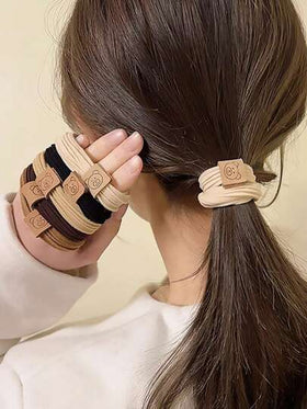 10 قطعة/5 قطع مجموعة أربطة شعر بتصميم الدب الصغير للنساء، إكسسوارات يومية عادية ربطات شعر ، حاملات ذيل الحصان ، مطاطات شعر ، حبال شعر ، كرات شعر ، إكسسوارات منزلية ، إكسسوارات العناية بالبشرة ، إكسسوارات الرأس ، ملابس الجيم والرياضة والجري ، أربطة مطاط...
