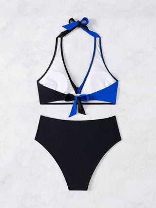 Swim مجموعة بيكيني سيدات بحمالة رباط قابلة للتقاطع بألوان متعددة للاستخدام في الإجازات