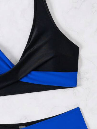 Swim مجموعة بيكيني سيدات بحمالة رباط قابلة للتقاطع بألوان متعددة للاستخدام في الإجازات