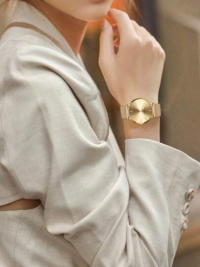 HANNAH MARTIN البساطة للنساء ساعات , حركة , ضد للماء , أسود صندوق هدايا , طقم ساعة للنساء