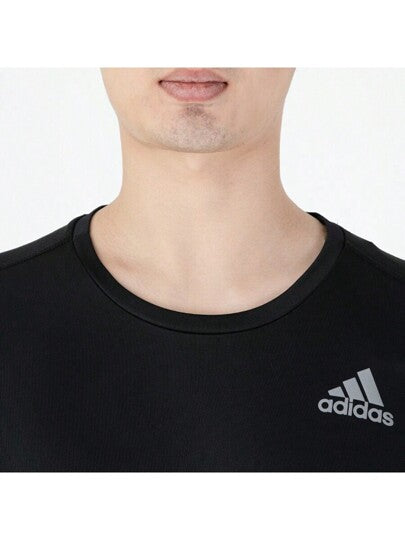 Adidas تي شيرت تيشيرت رياضي قصير الأكمام موضة الحبيب ، طراز صيف 2024 الجديد، بياقة مستديرة للركض والتدريب الرياضي H58591