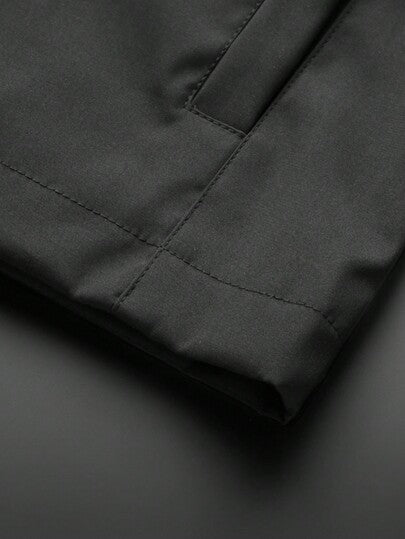 معطف رجالي مزود بسحاب وسحاب للرأس بدون تي شيرت، للخريف