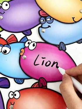 ألعاب صيد مغناطيسية قابلة للمسح للأطفال، تعليم مونتيسوري، بطاقات مكتوبة قابلة للإعادة الكتابة، لوحة للتعلم والتعليم، ألغاز وألعاب DIY، للمكتب والمدرسة والرسم والطلاب والأقلام والقرطاسية والأولاد والبنات والمستلزمات المدرسية