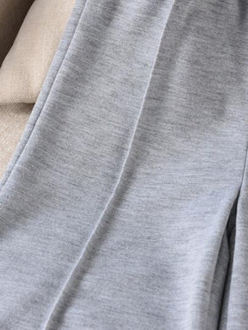 SHEIN Genkimix Kids بنطال رياضي يومي صلب مع خصر مرن للفتاة الصغيرة