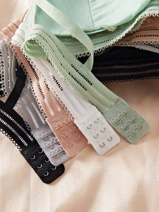 Shein Underwear&Sleepwear Basics مجموعة من 10 حمّالات صدر بدون حمالات مريحة من الدانتيل الجميل لانجري