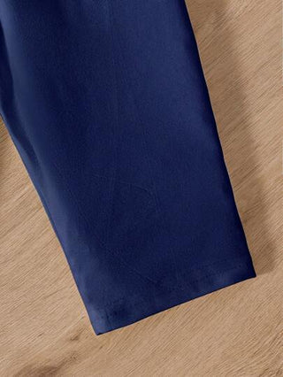 girls-sets ثوب فتاة مراهقة صيفي عارضة مطبوع عليه رسوم كرتونية بأكمام قصيرة وليقنز بلون سادة 2قطعة/مجموعة