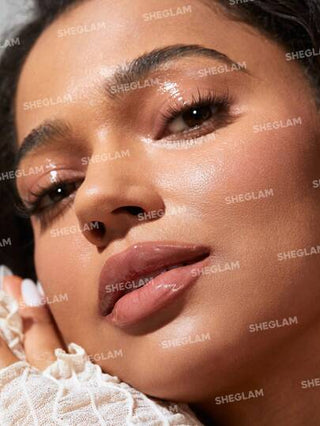 SHEGLAM ملمع شفاه Power Bouquet-ملمع شفاه مرطب ملون لامع بلون بني فاتح مع زيت شفاه غير لاصق لإصلاح الشفاه وخلاصة عباد الشمس للعناية بالشفاه ومناسبات وعيد الميلاد والشتاء وبني ملمع الشفاه عيد الأب التخرج عيد الميلاد العطلة الربيع الصيف Y2K فاخر أزياء...