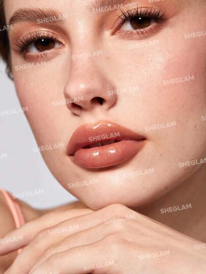 SHEGLAM ملمع شفاه Power Bouquet-ملمع شفاه مرطب ملون لامع بلون بني فاتح مع زيت شفاه غير لاصق لإصلاح الشفاه وخلاصة عباد الشمس للعناية بالشفاه ومناسبات وعيد الميلاد والشتاء وبني ملمع الشفاه عيد الأب التخرج عيد الميلاد العطلة الربيع الصيف Y2K فاخر أزياء...