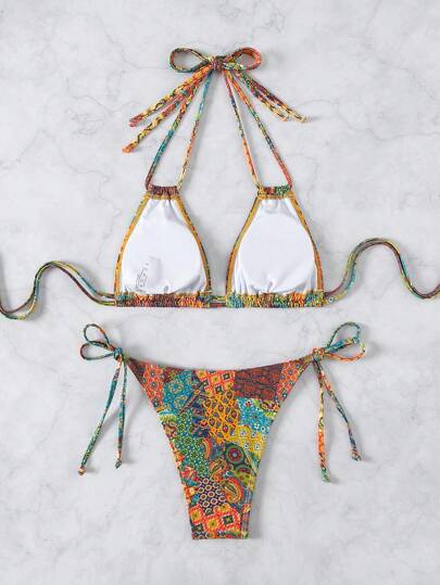 Swim Vcay بدلة سباحة للنساء, مجموعة بيكيني، طباعة عشوائية، قطعتان، اشتريت حقوق النشر، شاطئ صيفي
