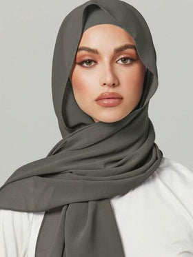 مجموعة وشاح ومطرزة للنساء 2 قطعة، قبعة كاجوال عملية لجميع الملابس، حجاب ، اكسسوار عباءة مع بطانة مطاطية، وشاح شيفون ،إكسسوارات عادية للنساء