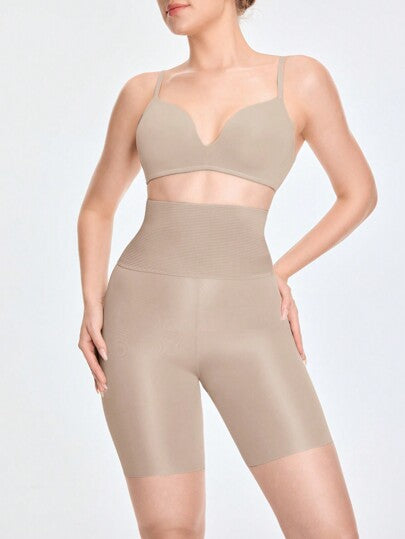 Shape قاع مصمم لتشكيل الجسم و ذو خصر عالي بلون سادة للنساء