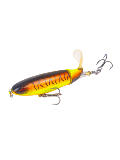 لعب صيد السمك قمة الماء Crankbait 10 سم / 13غم، تصميم مروحية ، قلم عائم للطعوم الصلبة ، طعم سمك واقعي للصيد في البحر والمياه العذبة ، الرياضة والأنشطة الخارجية