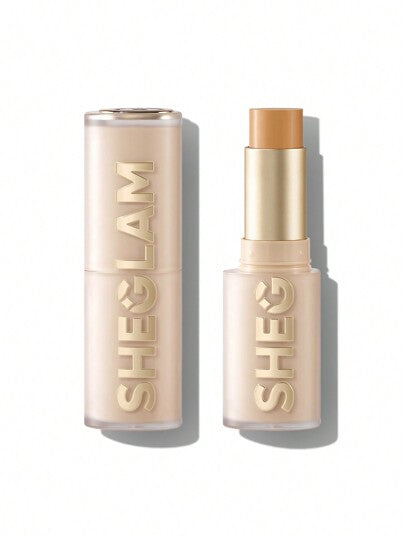 SHEGLAM كريم أساس Skin Magnet عالي التغطية-قمحي يدوم طويلاً خالٍ من المسام خالٍ من العيوب سهل الاستخدام بتغطية كاملة لجميع أنواع البشرة لا يتلاشى مقاوم للعرق خفيف الوزن لم يتم اختباره على الحيوانات ناعم بلمسة نهائية طبيعية تشبه البشرة كريم أساس قابل لل...
