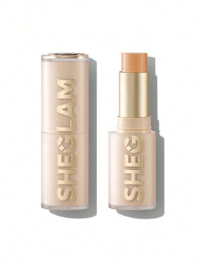 SHEGLAM كريم أساس Skin Magnet عالي التغطية-رملي-يدوم طويلاً-خالٍ من المسام-خالٍ من العيوب-سهل الاستخدام-تغطية كاملة-لجميع أنواع البشرة-لا يتلاشى-مقاوم للعرق-خفيف الوزن-لم يتم اختباره على الحيوانات-ناعم-لمسة نهائية طبيعية تشبه البشرة-كريم أساس قابل للتن...