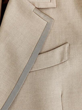 AKNOTIC Business Casual بليزر رجالي مُنسوج ذو لمعان سهل العناية، للخريف والشتاء
