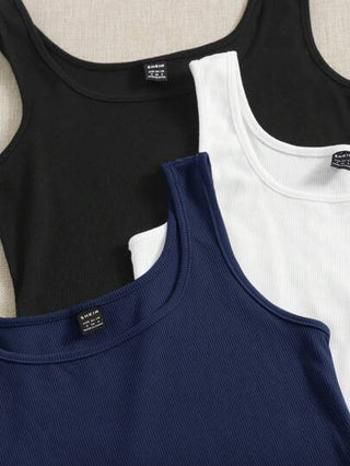 EZwear ملابس علوية بدون أكمام صيفي، ثلاثي الأبعاد، غطاء محكم، ملابس داخلية ضيقة مصنوعة من الريب