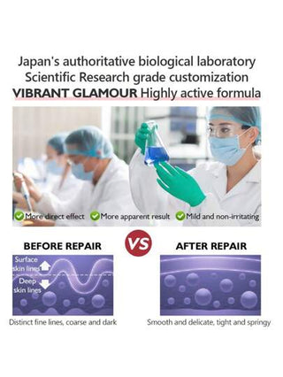 مجموعة VIBRANT GLAMOUR المعتمدة من FDA للعناية بالبشرة يتضمن: كريم الوجه والسيروم الوجه VA لمحاربة تقدم سن البشرة وتفتيحها وتجديدها وتقليل تجاعيد الوجه والخطوط الدقيقة وتلاشي البقع الداكنة ومنع ميلان إرهاق البشرة، عبوة تحتوي على قطعتين