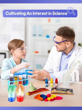 طقم تجارب علمية 48 في 1، طقم تجارب علمية DIY STEM، ألعاب تعليمية للأولاد والبنات من عمر 6 إلى 11 سنة، ألعاب علمية، حفلة علمية، فيزياء علمية، طقم أعمال يدوية، مجهر محمول، علوم للأطفال