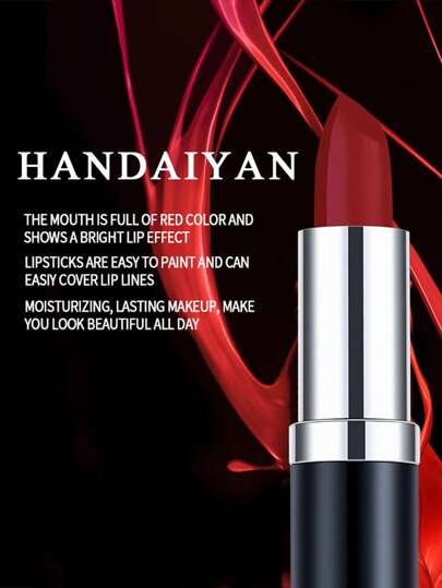 HANDAIYAN 3.5 جرام من HANDAIYAN أحمر شفاه مطفي مرطب طويل الأمد و أحمر شفاه مخملي ،متعدد الاستخدامات للمهرجانات الموسيقية والحفلات والسفر