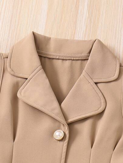 SHEIN Elladie kids طقم بلا أكمام وبنطلون بنمط فتاة شابة داعمة للسيدات والرجال، مواسم الربيع / الصيف
