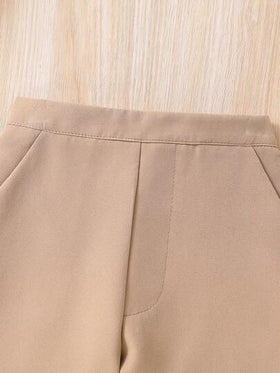 SHEIN Elladie kids طقم بلا أكمام وبنطلون بنمط فتاة شابة داعمة للسيدات والرجال، مواسم الربيع / الصيف