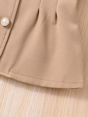 SHEIN Elladie kids طقم بلا أكمام وبنطلون بنمط فتاة شابة داعمة للسيدات والرجال، مواسم الربيع / الصيف
