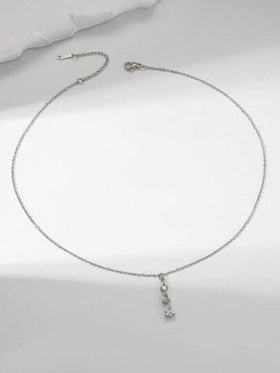 MESTILO قلادة نحاسية بسيطة وأنيقة مع قلادة قطرة مرصعة دقيقة، سلسلة ياقة غير متناظرة من الفولاذ التيتاني بشكل قلب، هدية عيد الأم ، الأم، عيد الأم