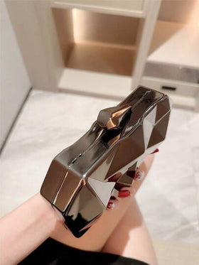 حقيبة سهرة مصممة بشكل فريد بأجهزة معدنية واحدة، حقيبة سلسلة سهرة من الأمتعة المميزة للحفلات والأعراس