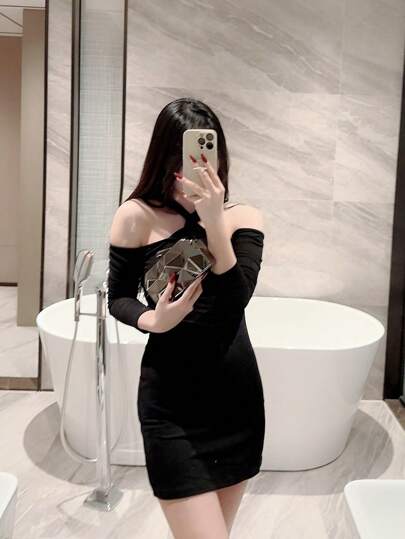 حقيبة سهرة مصممة بشكل فريد بأجهزة معدنية واحدة، حقيبة سلسلة سهرة من الأمتعة المميزة للحفلات والأعراس