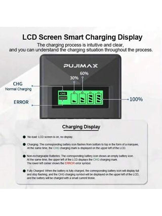 شاحن ذكي 1قطعة 1.2 فولت بطارية NiMH من PUJIMAX، لبطارية AA/AAA 1.2 فولت NiMH، 4 فتحات مستقلة، شاحن USB، شحن سريع، مستلزمات المنزل [لا تشحن البطاريات القابلة للتخلص منها]