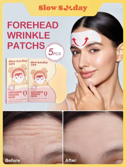 رقعة جبهة النياسين اميد SlowSunday 5 PCS، تحسين تجاعيد الجبهة، لخريف/الخريف، K Beauty، ليوم الحب، هدية عيد الحب، هدية عيد الحب، لرمضان ومهرجان رمضان وهدايا