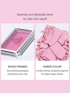 3CE بلاشر TAKE FACE #Youth Pink 4.5 جرام بنهاية مخملية - بلاشر قابل للمزج بسهولة، ملمس مسحوق حريري، سهل الاستخدام، لا يتكتل، يخلق نهاية طبيعية شبيهة بالبشرة، لون ناعم، طويل الأمد ومقاوم للبقع | مكياج كوري، مستحضرات تجميل كورية، طقم هدايا، 4.5 جرام/0.16 أو