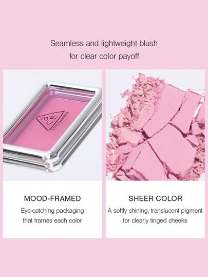 3CE بلاشر TAKE FACE #Youth Pink 4.5 جرام بنهاية مخملية - بلاشر قابل للمزج بسهولة، ملمس مسحوق حريري، سهل الاستخدام، لا يتكتل، يخلق نهاية طبيعية شبيهة بالبشرة، لون ناعم، طويل الأمد ومقاوم للبقع | مكياج كوري، مستحضرات تجميل كورية، طقم هدايا، 4.5 جرام/0.16 أو