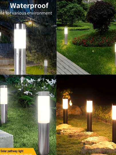 أضواء الممر الشمسية للحديقة 1/2 عبوة، إضاءة LED خارجية دبوس أرضي للحديقة، الممرات، العشب، الفناء