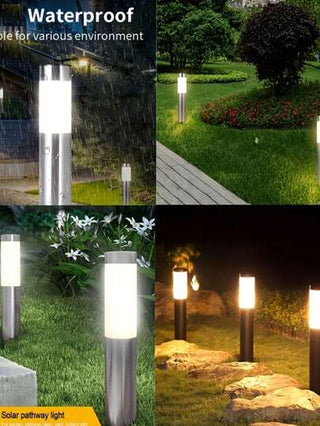 أضواء الممر الشمسية للحديقة 1/2 عبوة، إضاءة LED خارجية دبوس أرضي للحديقة، الممرات، العشب، الفناء