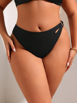 Swim SXY المقاس الزائد: قاع السباحة لون سادة، إبزيم حلقي بدائرة بسيطة ويناسب الشاطئ والعطلة