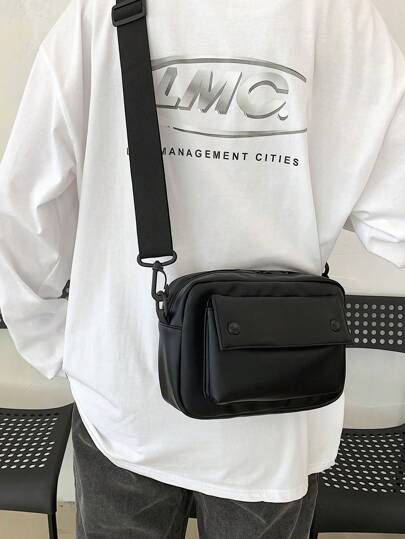 حقيبة كتف متعددة الوظائف مقاومة للماء بشعار للرجال للاستخدام في كل الفصول، حقيبة صدر، حقيبة خصر، حقيبة سفر، حقيبة شاطئ، حقيبة رياضية، هدايا للرجال، حقيبة تنزه، سعة كبيرة، حقيبة مناسبة لطلاب الجامعة، حقيبة عمل، هدايا عيد الميلاد، عطلة، حقيبة كلاسيكية