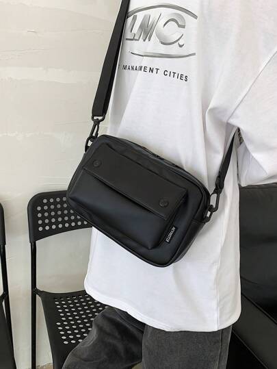 حقيبة كتف متعددة الوظائف مقاومة للماء بشعار للرجال للاستخدام في كل الفصول، حقيبة صدر، حقيبة خصر، حقيبة سفر، حقيبة شاطئ، حقيبة رياضية، هدايا للرجال، حقيبة تنزه، سعة كبيرة، حقيبة مناسبة لطلاب الجامعة، حقيبة عمل، هدايا عيد الميلاد، عطلة، حقيبة كلاسيكية