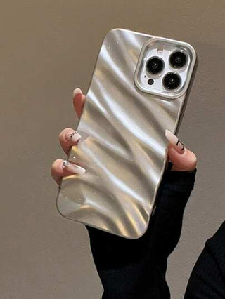 غلاف هاتف ناعم بنقشة موجية ثلاثية الأبعاد بتصميم بسيط للتفاحة متوافق مع موديلات iPhone 16 برو ماكس/16/16 برو/16 بلس/15/15 برو ماكس/15 برو/11/12/13/14 برو ماكس/11 برو/11 برو ماكس/12 برو/12 برو ماكس/13 برو/13 برو ماكس/14 برو/14 برو ماكس، نوعية مبتكرة راقية