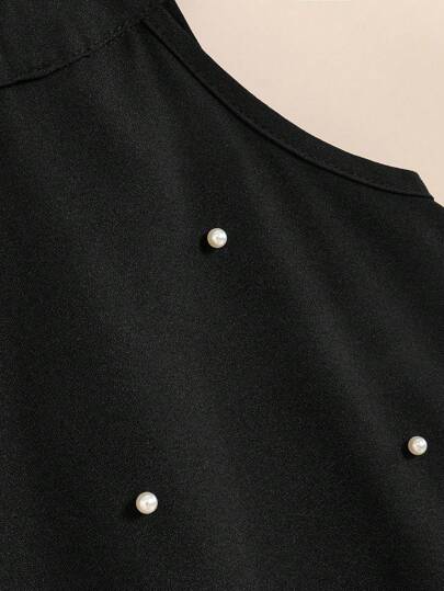 SHEIN فستان فتاة موسم الزفاف براق بالأزهار وردي قصير أنيق بنمط الماسك ذو الرقبة المرتفعة و التصميم المسطخ فئة A ، صيفي