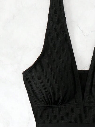 طقم تانكيني حريمي Swim طقم ملابس السباحة تانكيني للنساء بطبقة شبكية ذو رقبة على شكل حرف V، للصيف والشاطئ، عطلة، أنيق