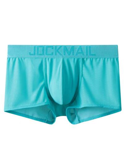 JOCKMAIL ملابس داخلية للرجال رياضية ولياقة بدنية، كراسي قماشية ملونة ومسامية قطعة واحدة